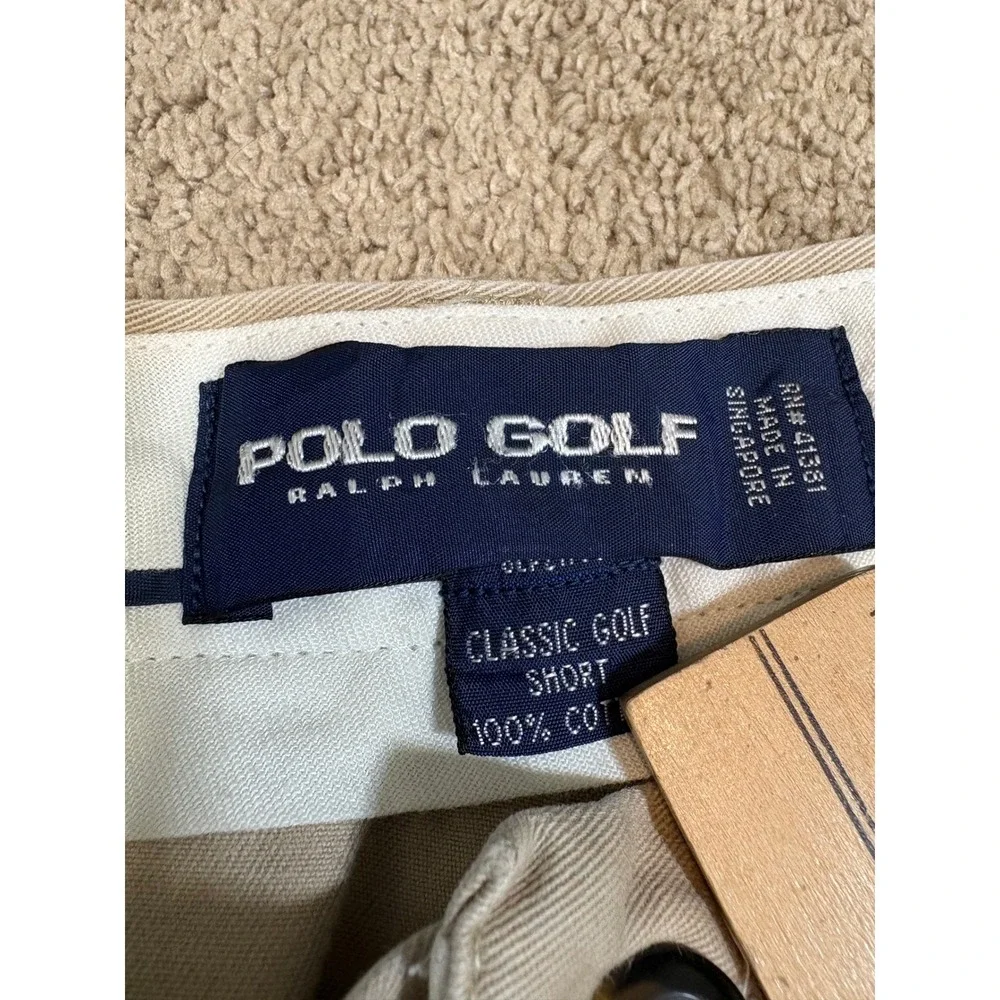 Polo Golf Ralph Lauren Men's‎ Classic Fit Chino Shorts Tan Pleated Size 40 - Picture 6 of 7